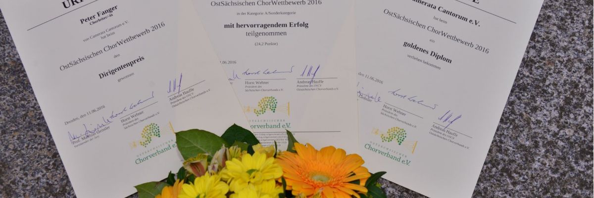 Erfolg beim Ostsächsischen Chorwettbewerb 2016