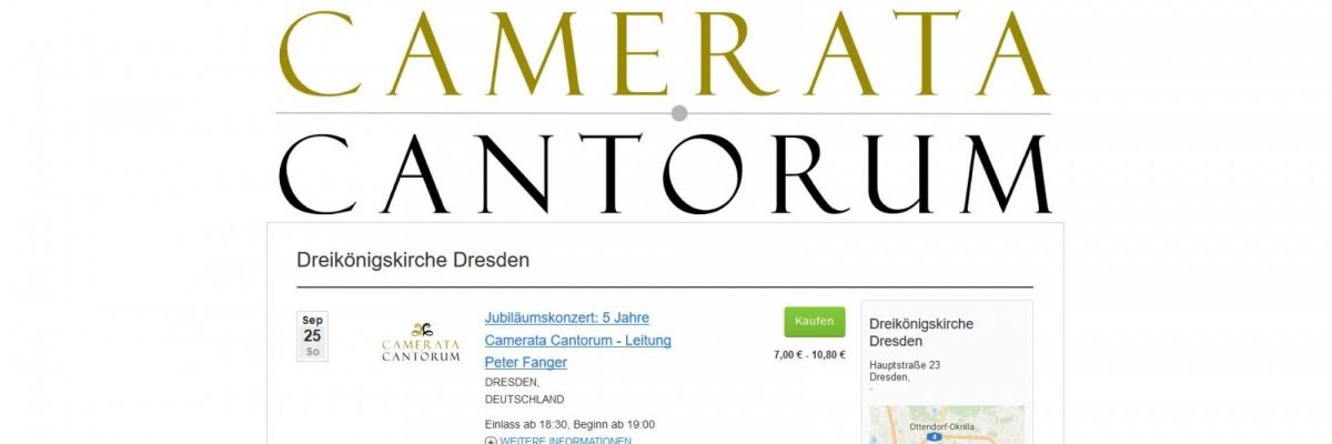 5 Jahre Camerata Cantorum: Vorverkauf für Jubiläumskonzert läuft!